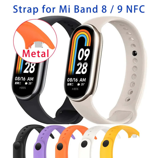Correa de silicona para Mi Band 8/9 – pulsera deportiva 2025