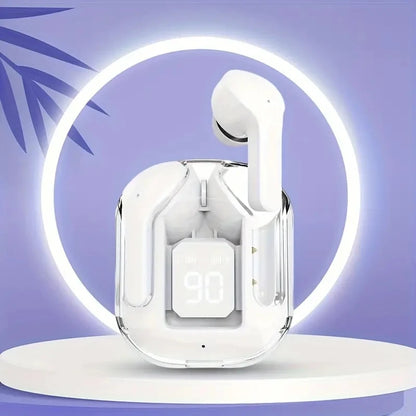 Audífonos Bluetooth T2 transparentes con pantalla LED y sonido HiFi para Xiaomi