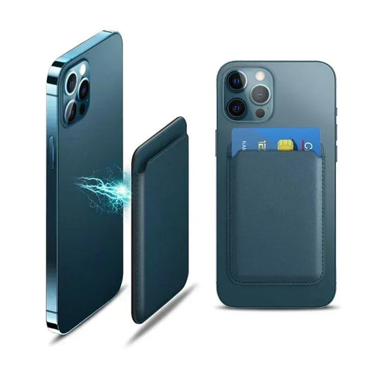 Funda billetera de cuero magnética con tarjetero – iPhone 11–15