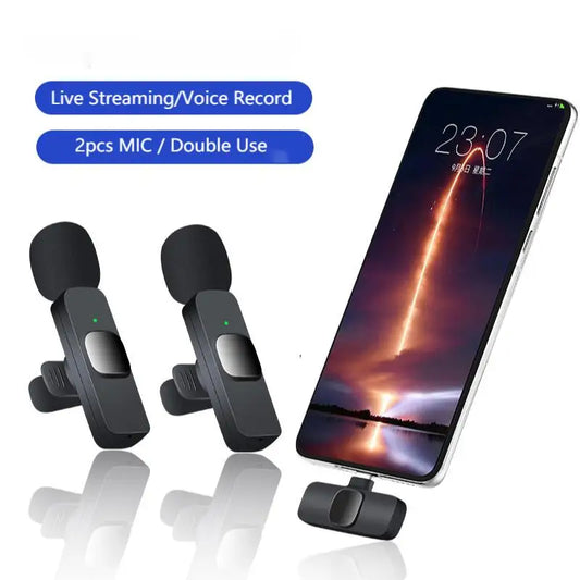 Micrófono lavalier inalámbrico Bluetooth portátil para streaming y grabación