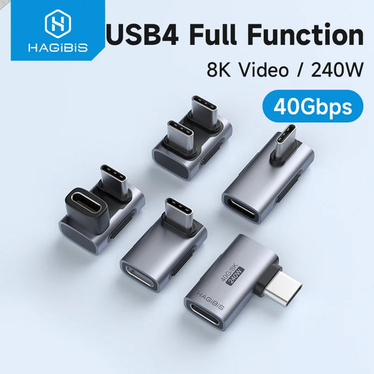 Adaptador USB-C a USB-C 240W Hagibis – 8K / 40Gbps