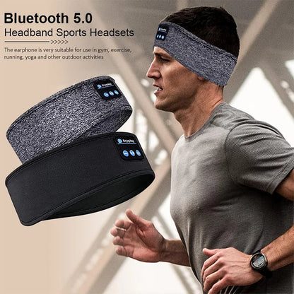 Audífonos Bluetooth inalámbricos deportivos con banda para dormir y máscara de ojos