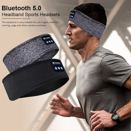 Audífonos Bluetooth inalámbricos deportivos con banda para dormir y máscara de ojos