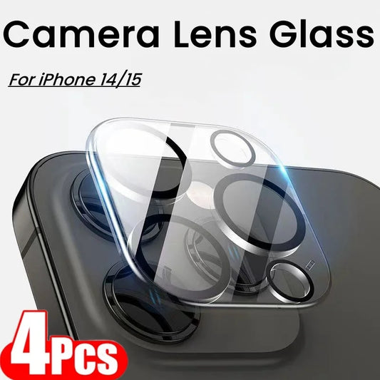 Vidrio protector de cámara HD (4 uds) para iPhone 14-16 Pro Max