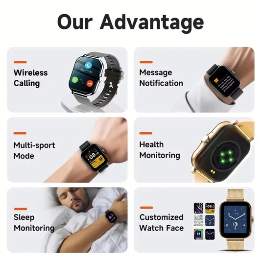 Smartwatch 2025 con llamadas Bluetooth y monitoreo deportivo