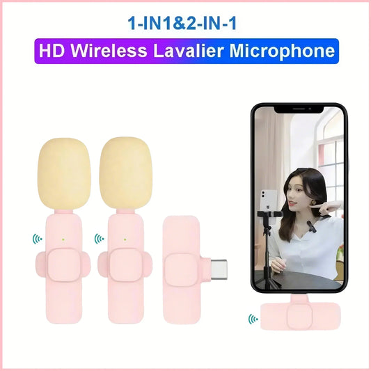 Micrófono lavalier inalámbrico portátil para streaming y videos