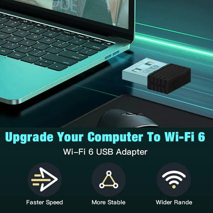 Adaptador WiFi 6 USB FENVI AX286 para PC – sin necesidad de drivers