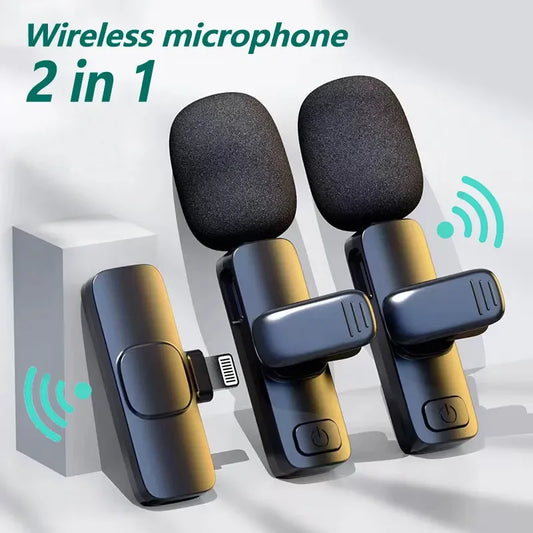 Micrófono lavalier inalámbrico Bluetooth portátil para streaming y grabación