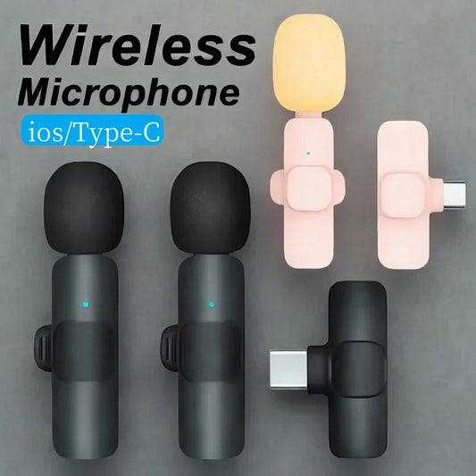 Micrófono lavalier inalámbrico portátil para streaming y videos