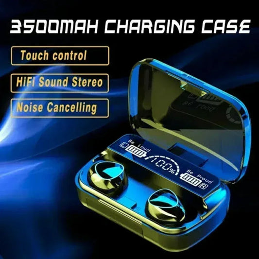 Audífonos Bluetooth M10 con display LED, sonido HiFi y resistentes al agua
