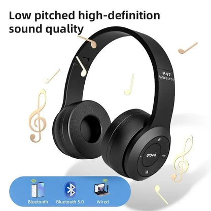 Audífonos inalámbricos P47 con micrófono y cancelación de ruido para gaming y deporte
