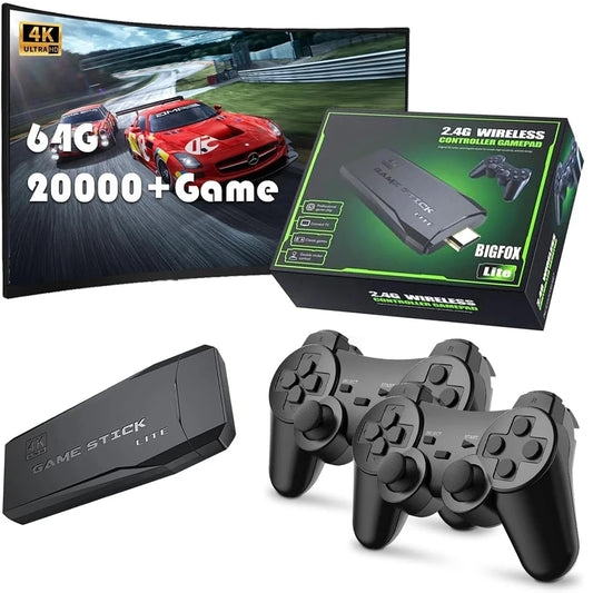 Consola de juegos retro 4K con doble control inalámbrico y 20,000 juegos