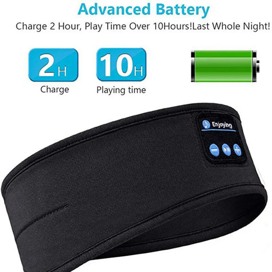 Audífonos Bluetooth inalámbricos deportivos con banda para dormir y máscara de ojos