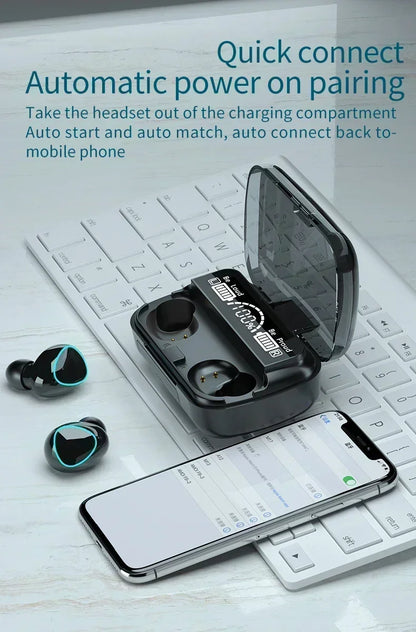 Audífonos Bluetooth deportivos M10 con cancelación de ruido y micrófono