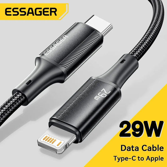 Cable Essager USB-C a Lightning – carga rápida 29W