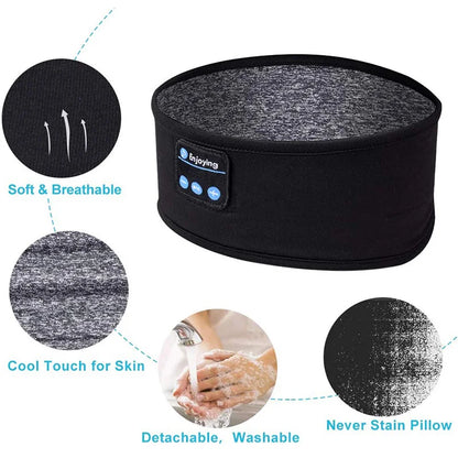 Audífonos Bluetooth inalámbricos deportivos con banda para dormir y máscara de ojos