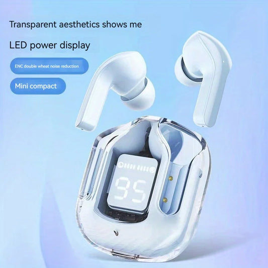Audífonos Bluetooth transparentes con pantalla LED para Xiaomi