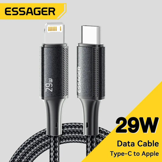 Cable Essager USB-C a Lightning – carga rápida 29W